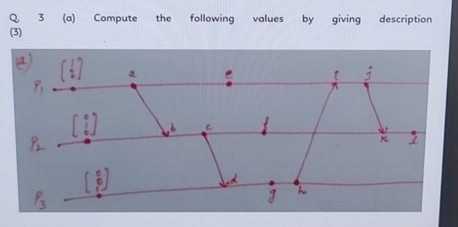 Q 3 ( a ) Compute the following values by giving