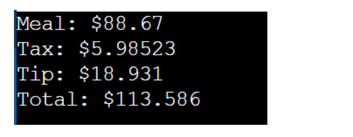 Write a java program that computes the tax and