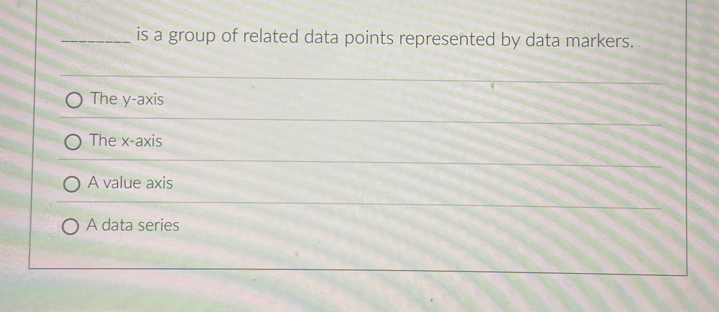 is a group of related data points represented by