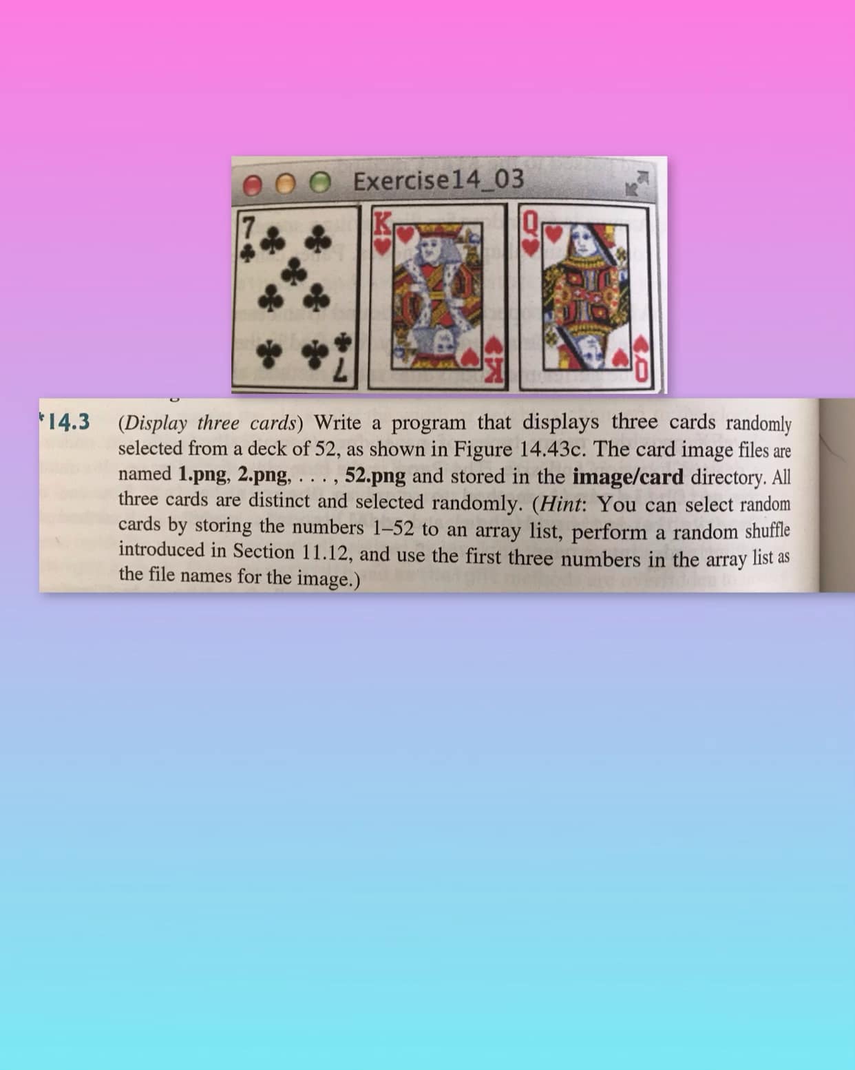 I need a java FX code 1 4 . 3 ( Display three