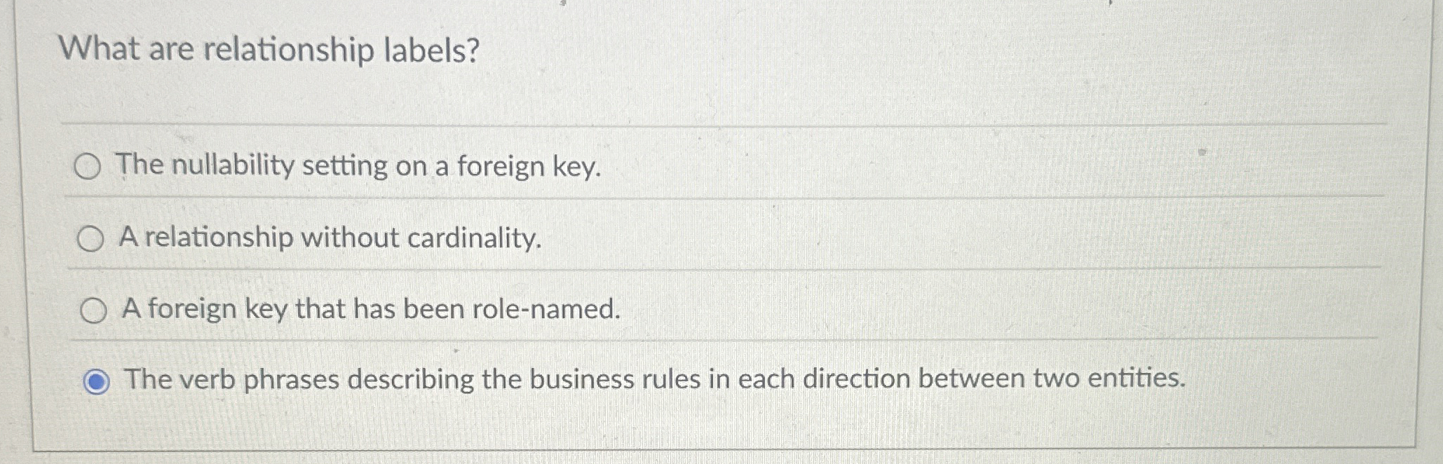 What are relationship labels? The nullability