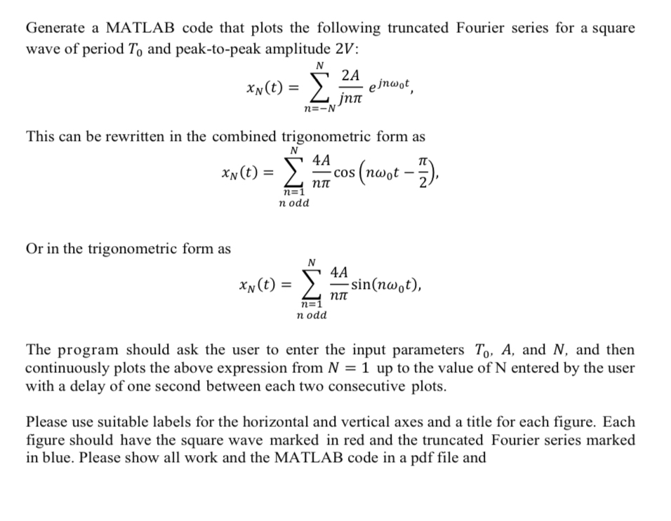 Please solve this in Matlab clearly and show the