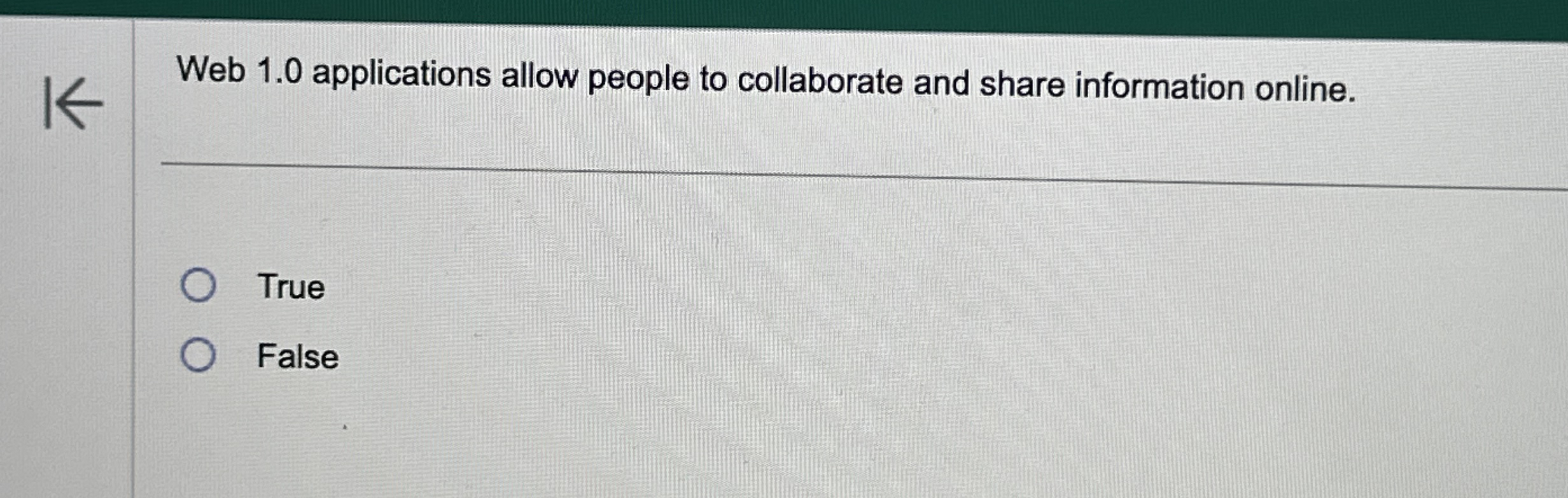 Web 1 . 0 applications allow people to