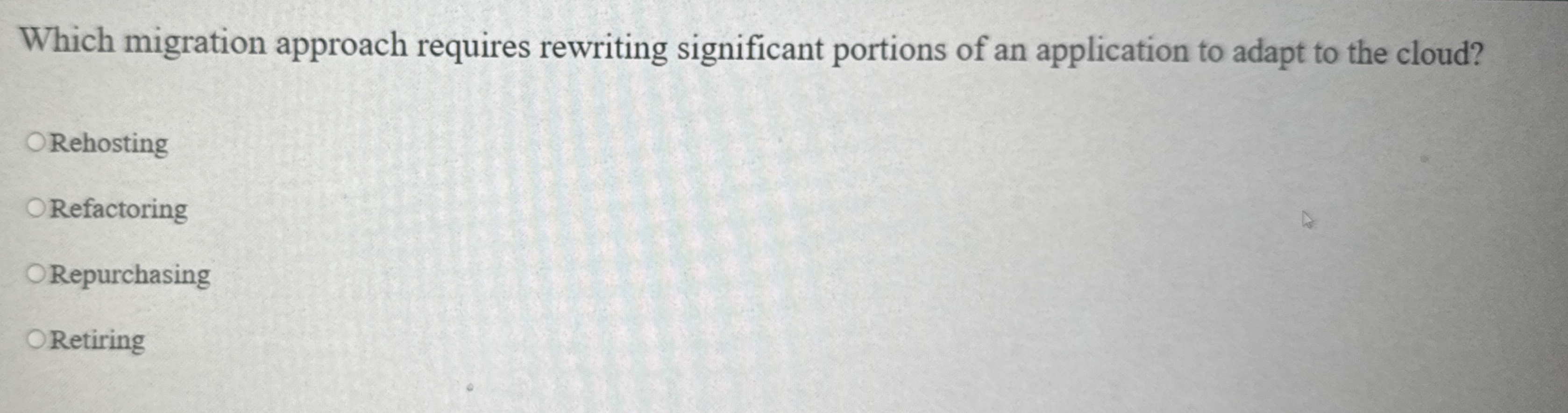 Which migration approach requires rewriting