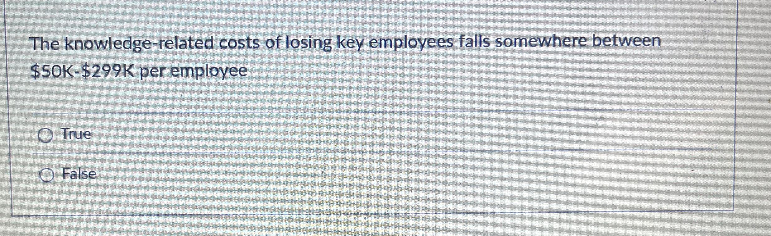 The knowledge - related costs of losing key