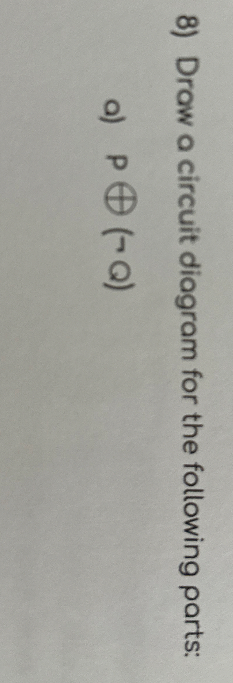 solve this Drow a circuit diagram for the
