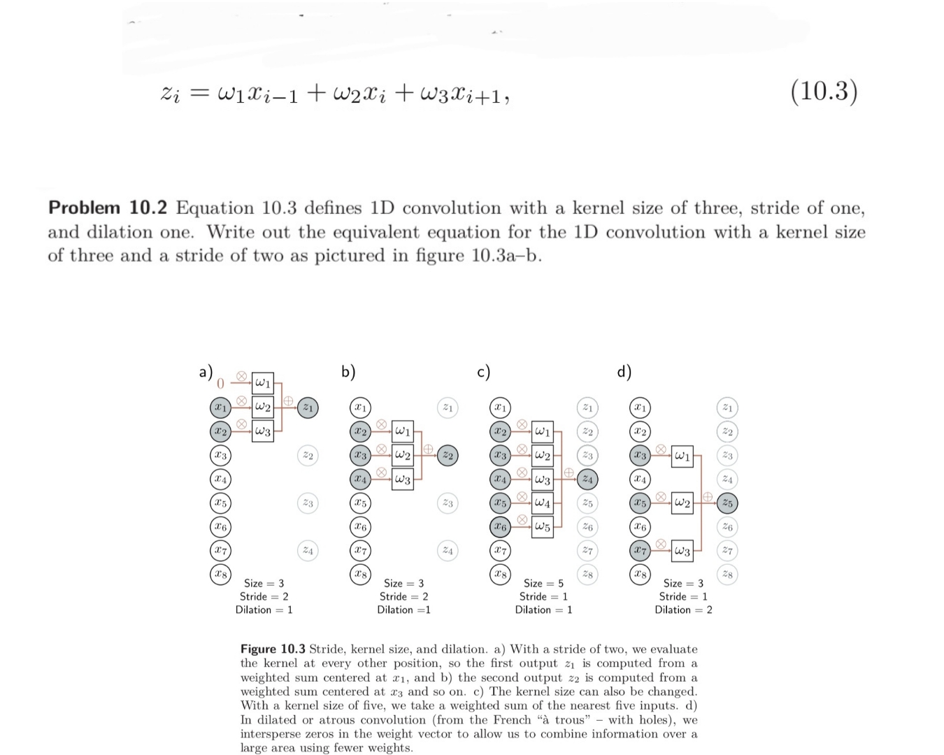 z i = 1 x i - 1 + 2 x i + 3 x i + 1 ( 1 0 . 3 )