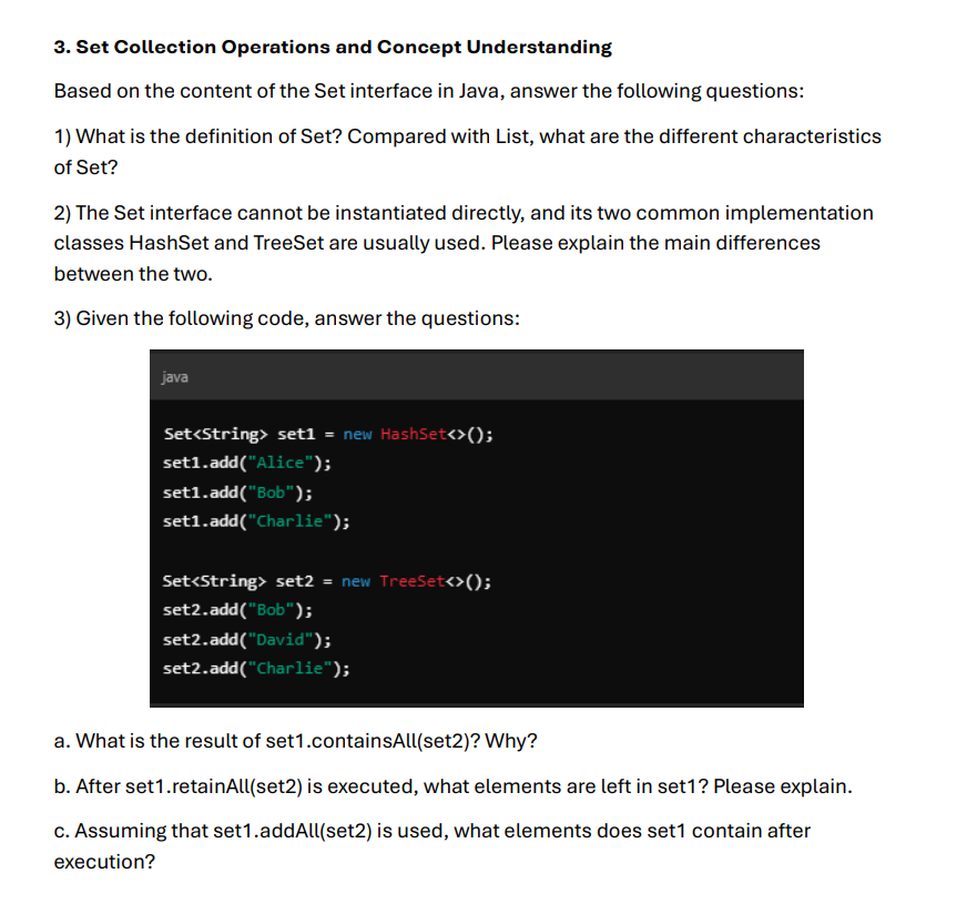 3 . Set Collection Operations and Concept