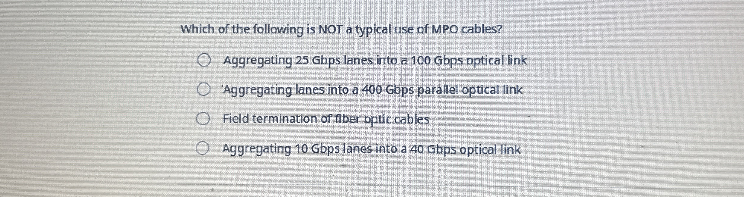 Which of the following is NOT a typical use of