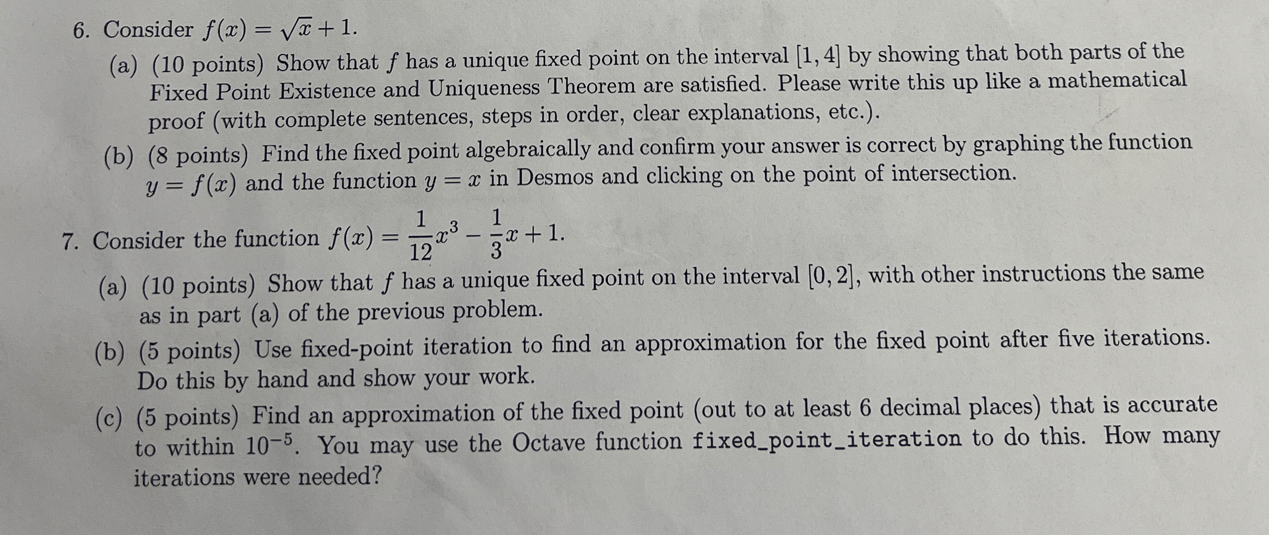 I only need problem 7 . Number 6 contains