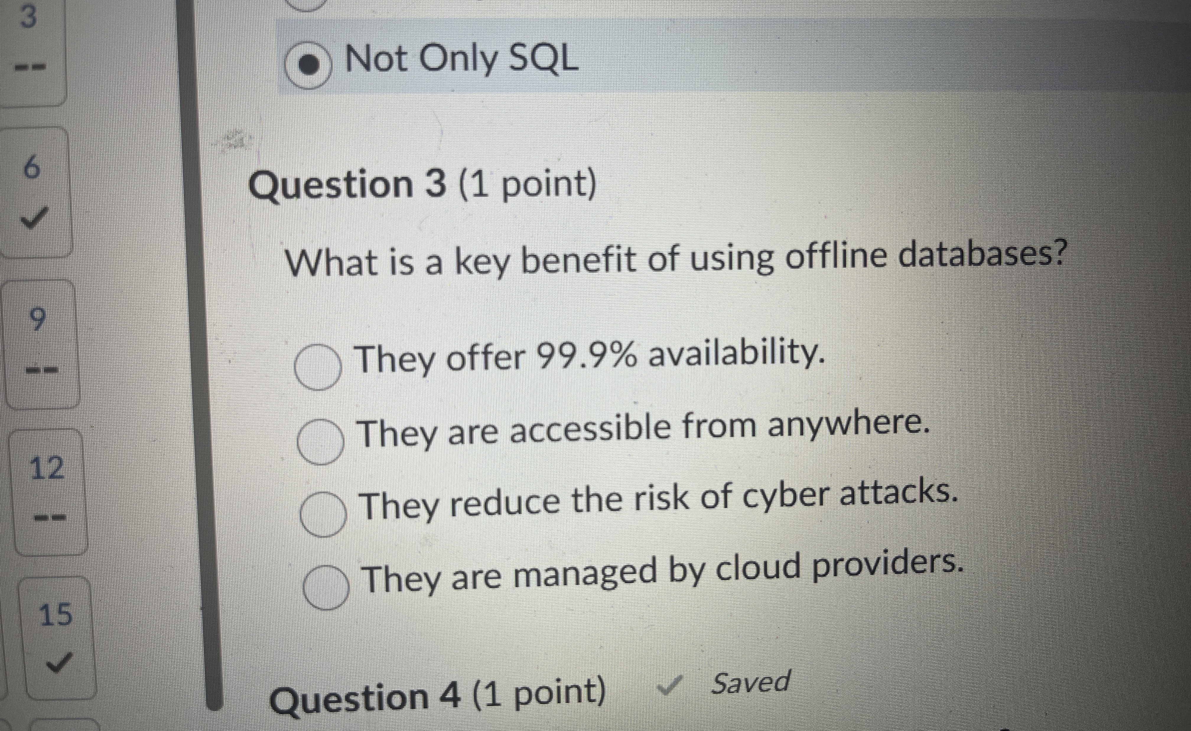 What is the key benefit or usinf offline databases