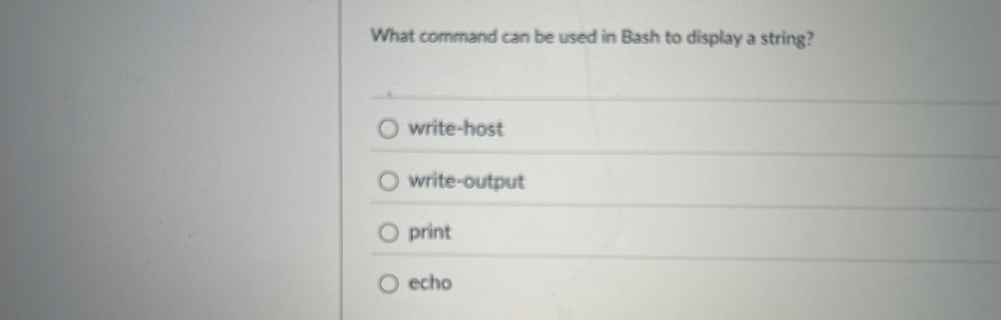 What command can be used in Bash to display a