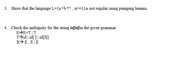 Show that the language L = { a ^ ( n ) b ^ ( n +