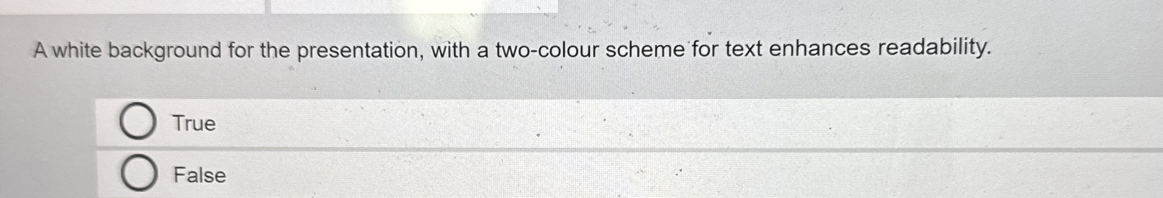 A white background for the presentation, with a