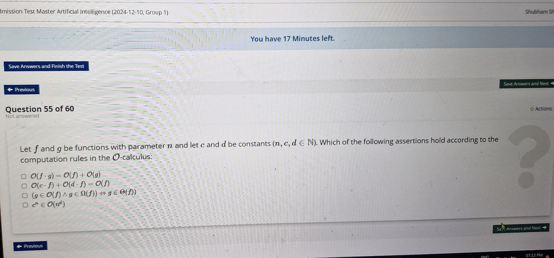 Imission Test Master Artificial Intelligence ( 2
