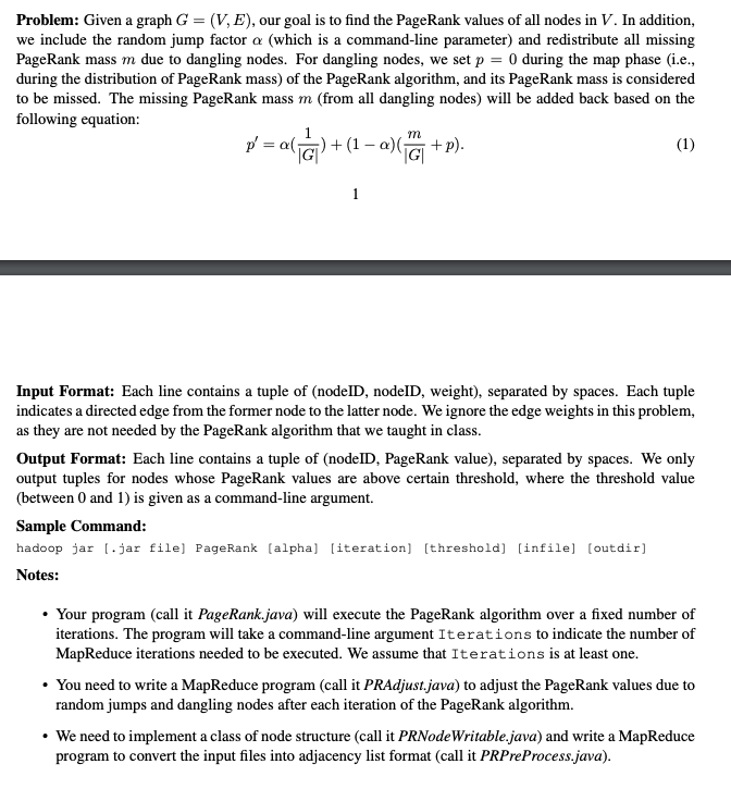 Problem: Given a graph \ ( G = ( V , E ) \ ) ,