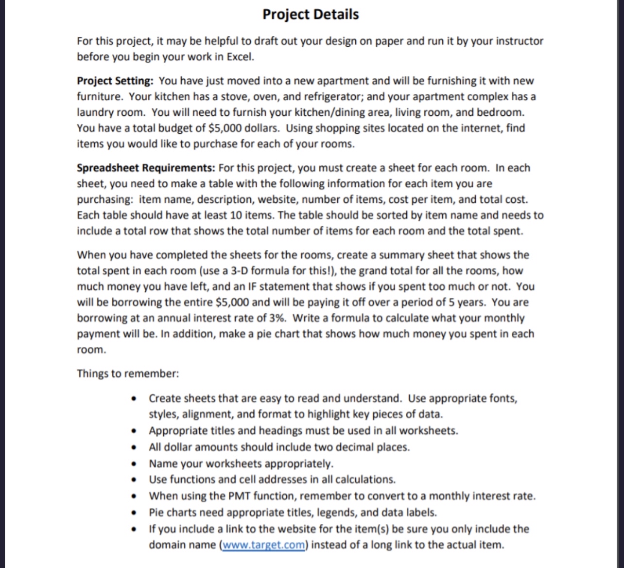 Project Details For this project, it may be