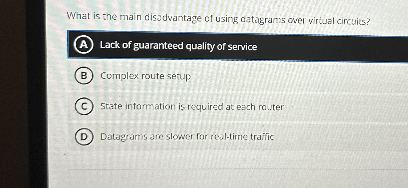 What is the main disadvantage of using datagrams