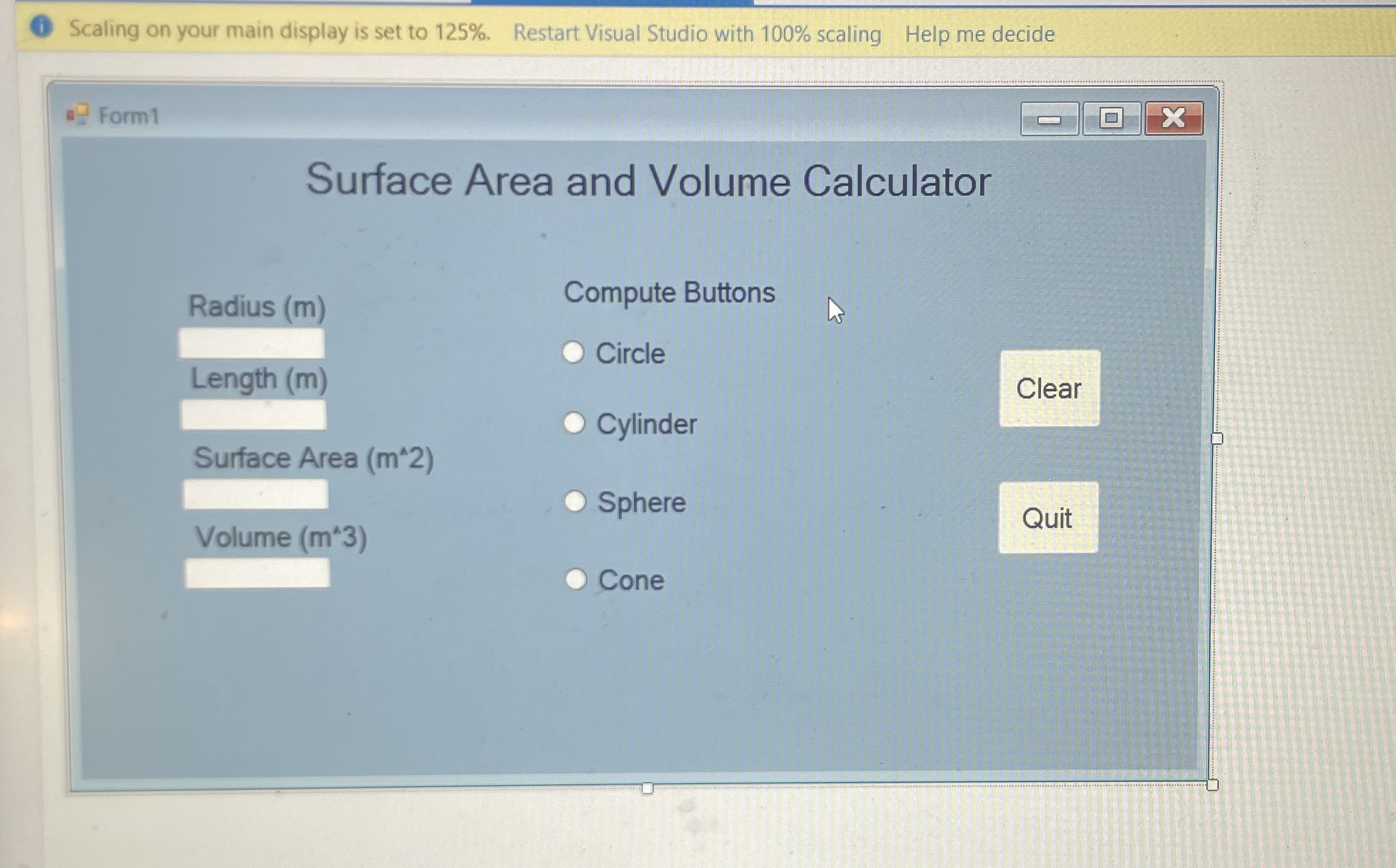 Scaling on your main display is set to 1 2 5 % .