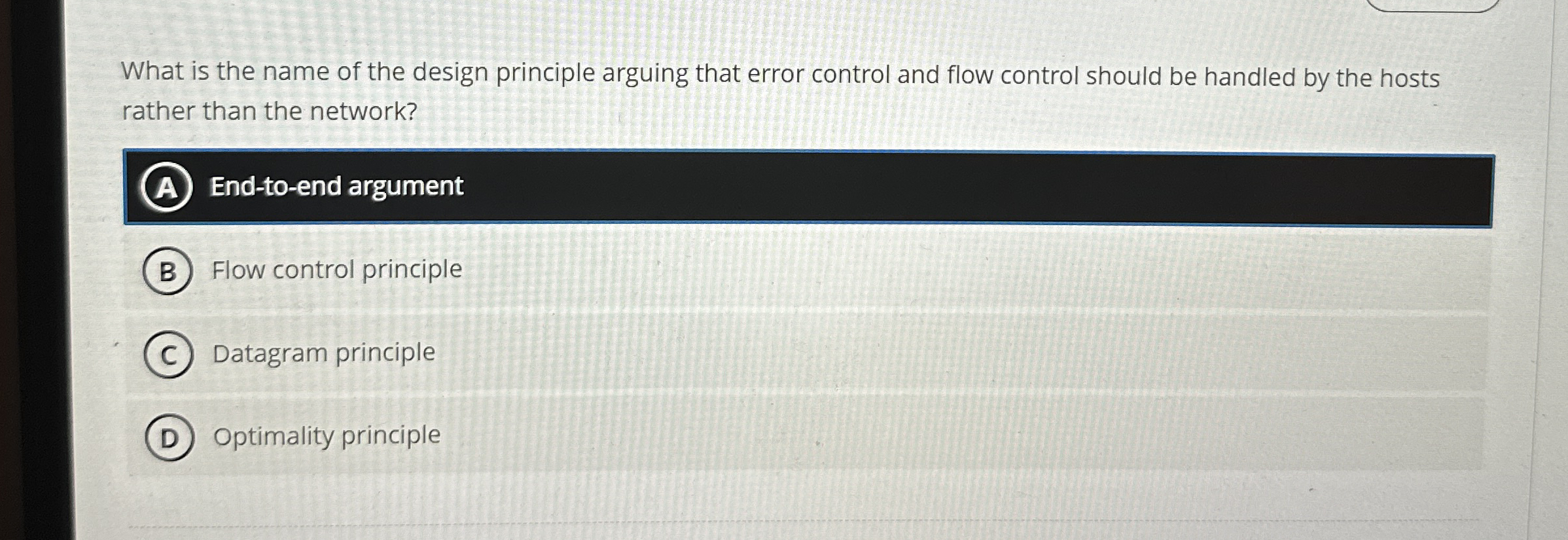 What is the name of the design principle arguing