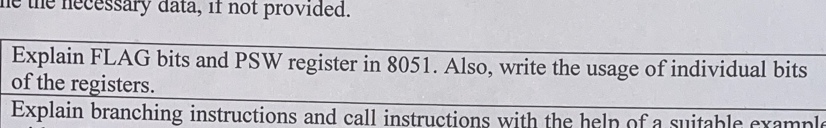 Explain FLAG bits and PSW register in 8 0 5 1 .