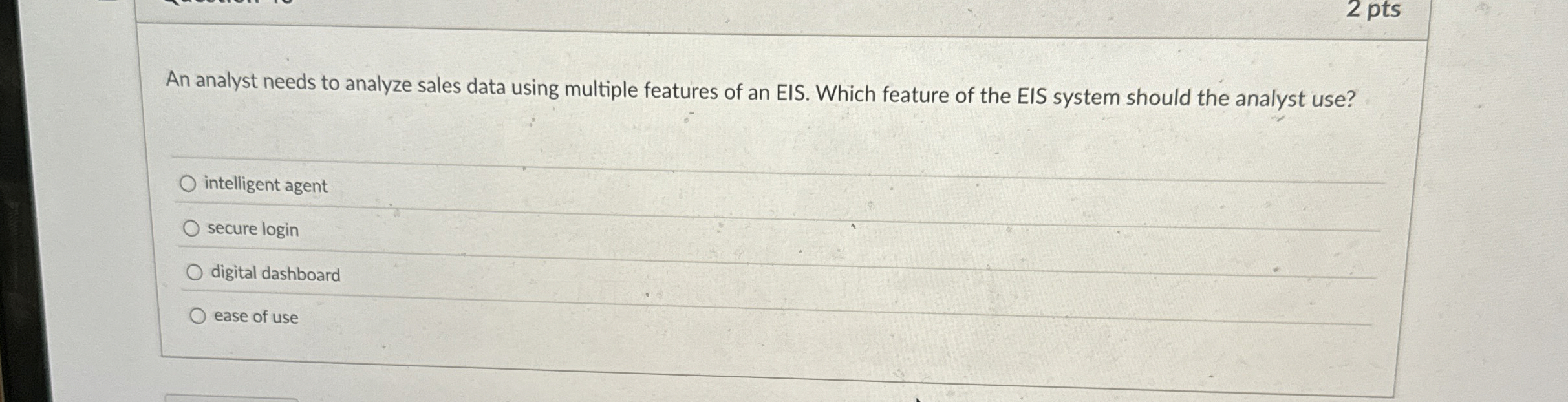 An analyst needs to analyze sales data using