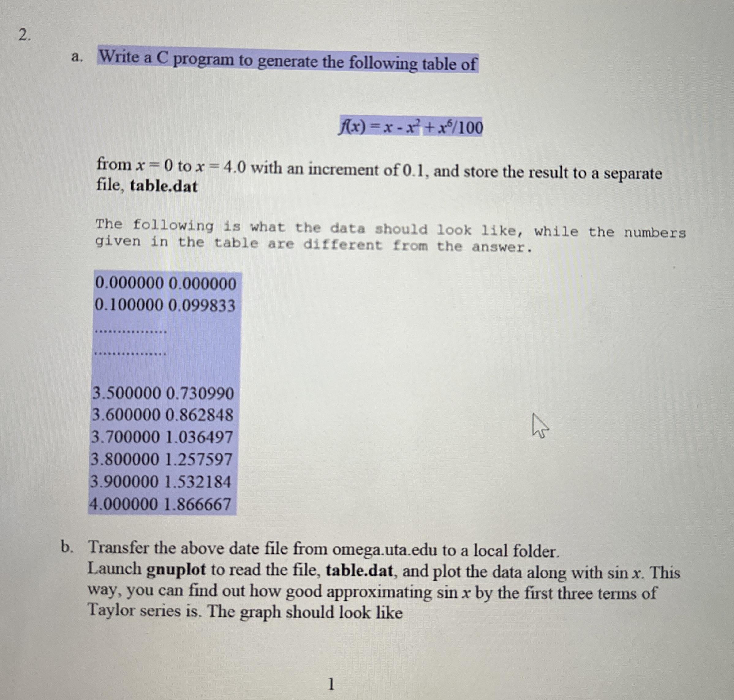 a . Write a C program to generate the following