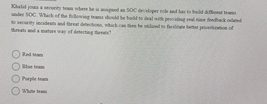 Khalid joins a security team where he is assigned