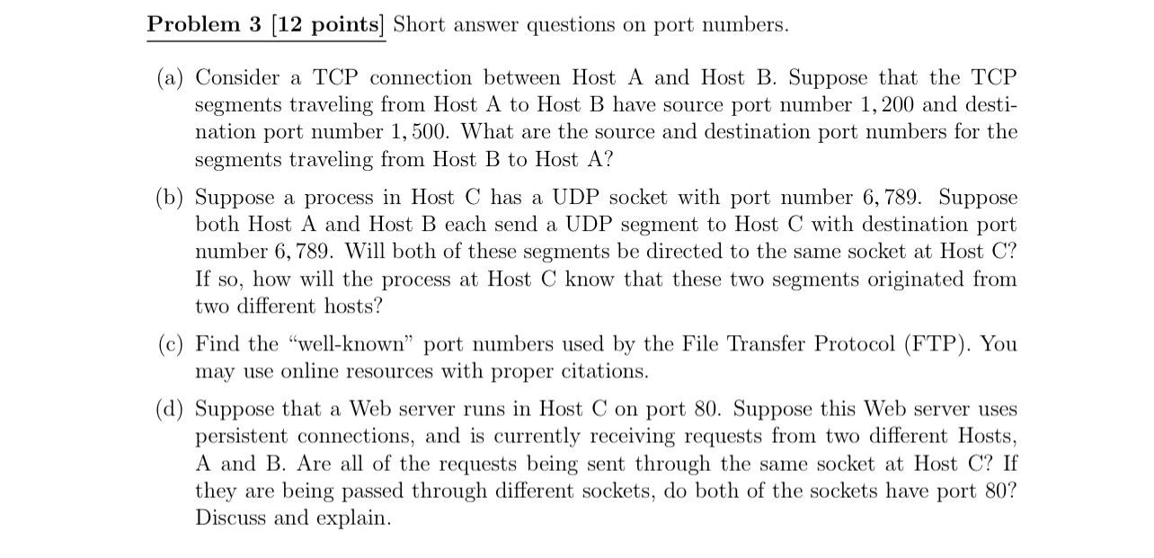 Problem 3 [ 1 2 points ] Short answer questions
