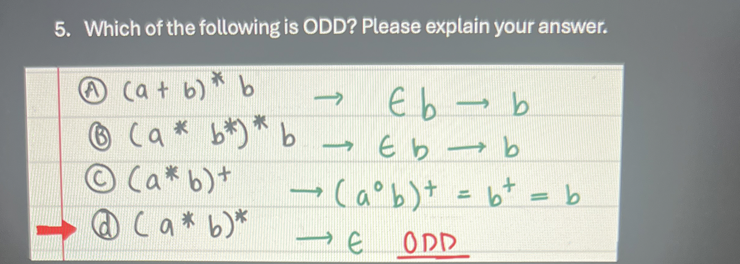 Which of the following is ODD? Please explain how