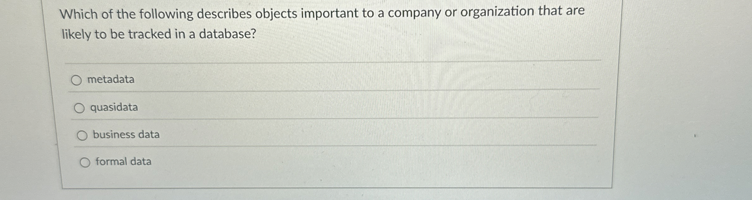 Which of the following describes objects
