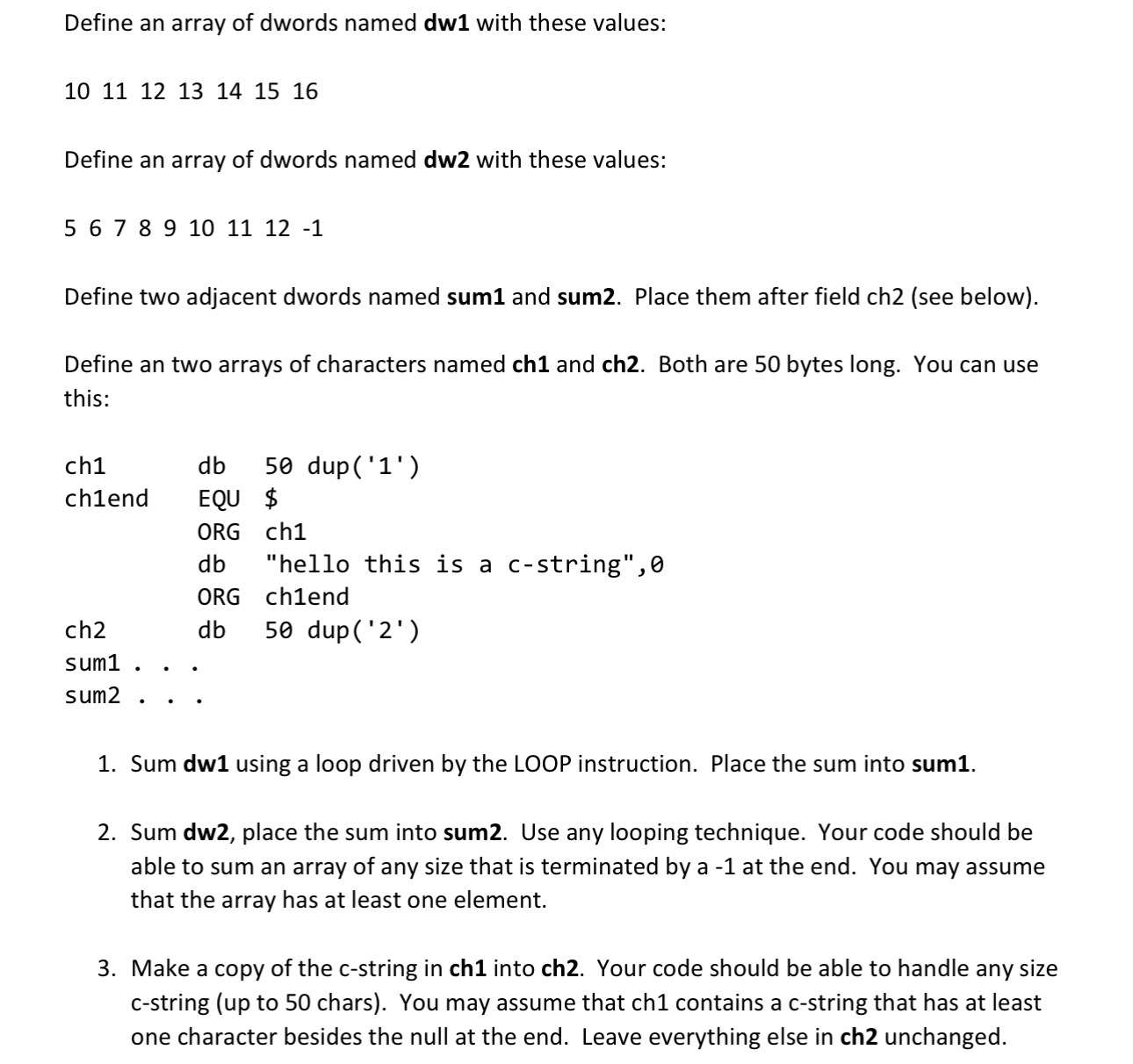 In x 6 4 assembly please explain step by step and
