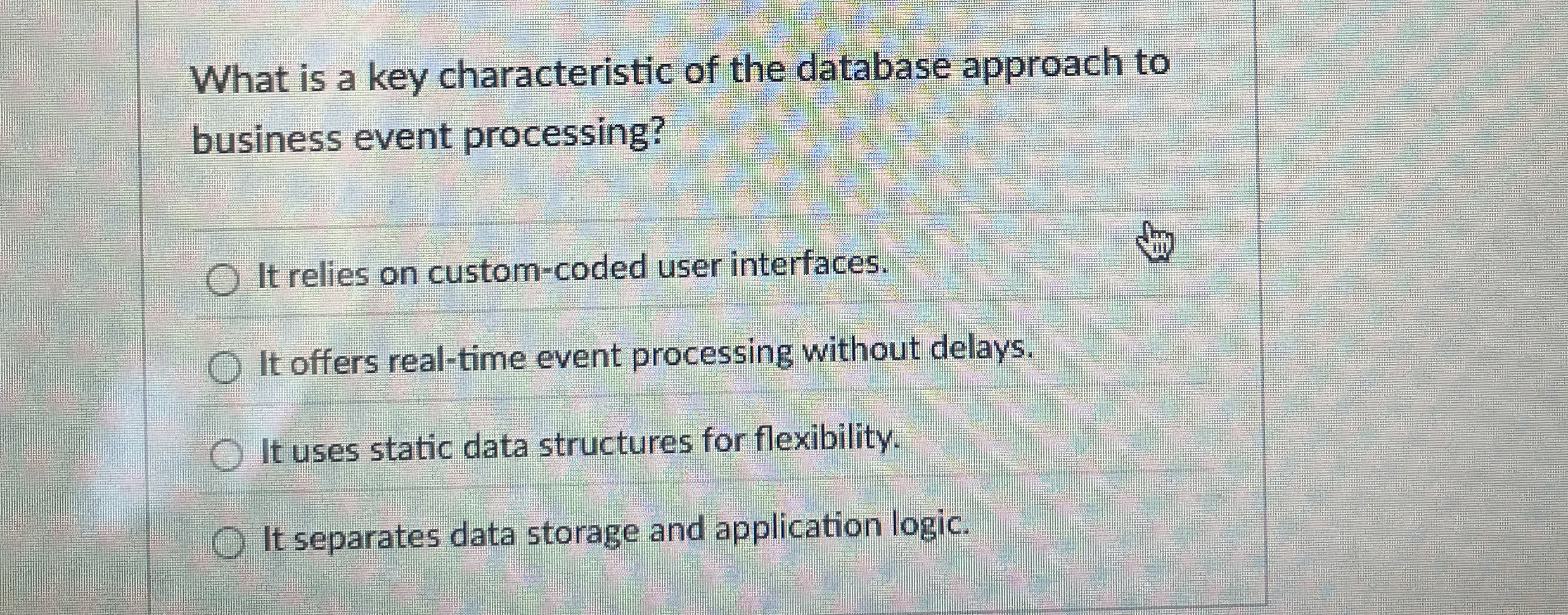 What is a key characteristic of the database