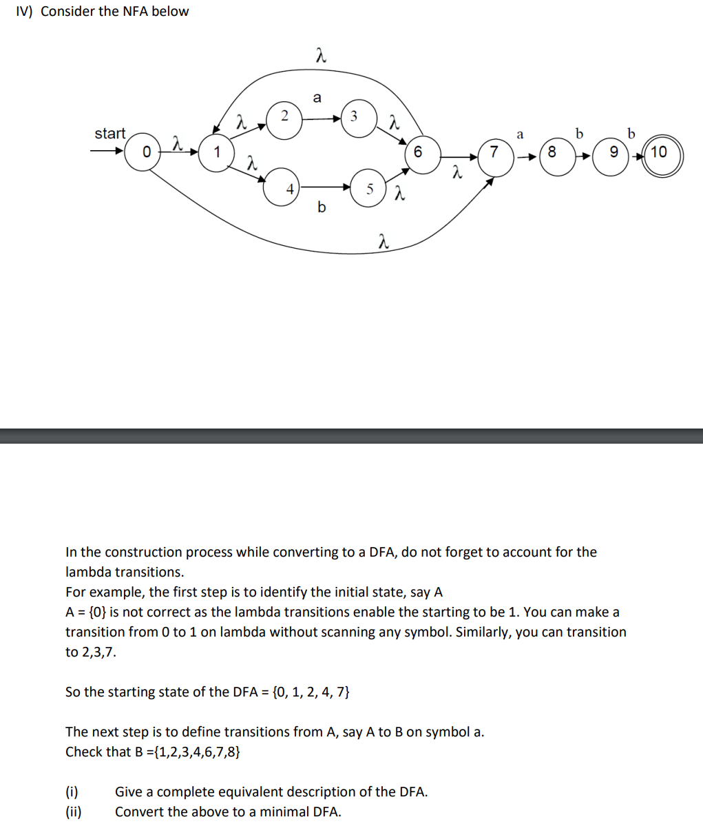 Consider the NFA in the picture In the