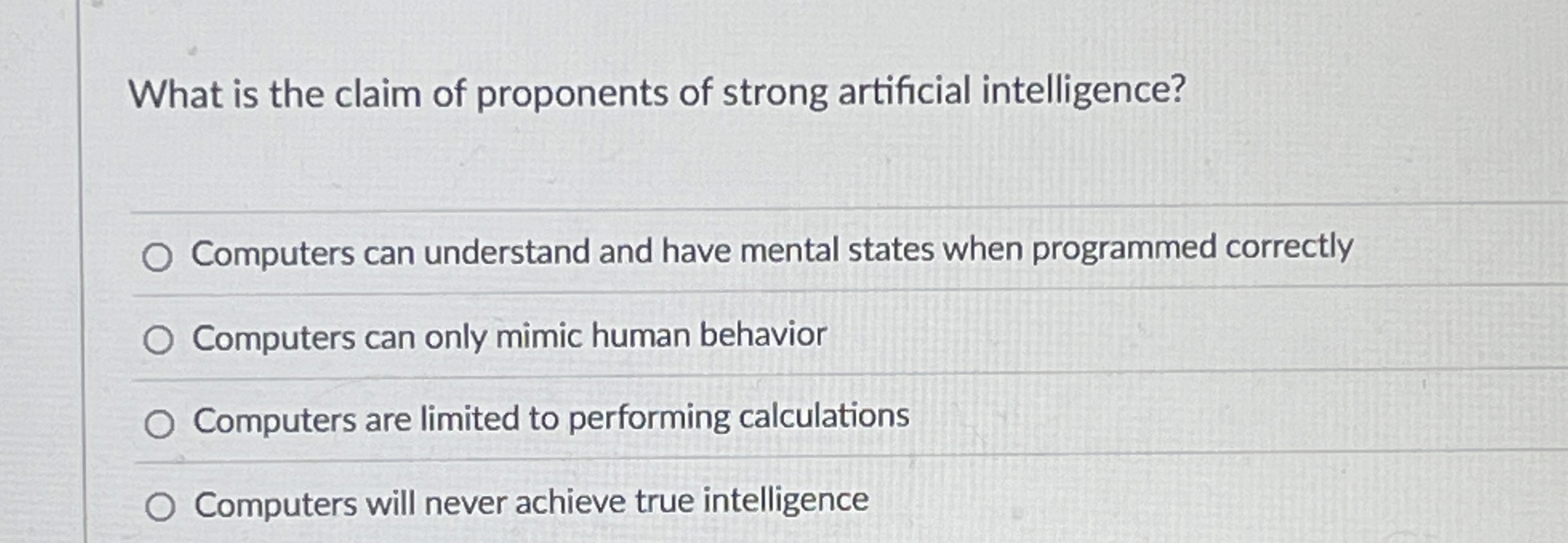 What is the claim of proponents of strong