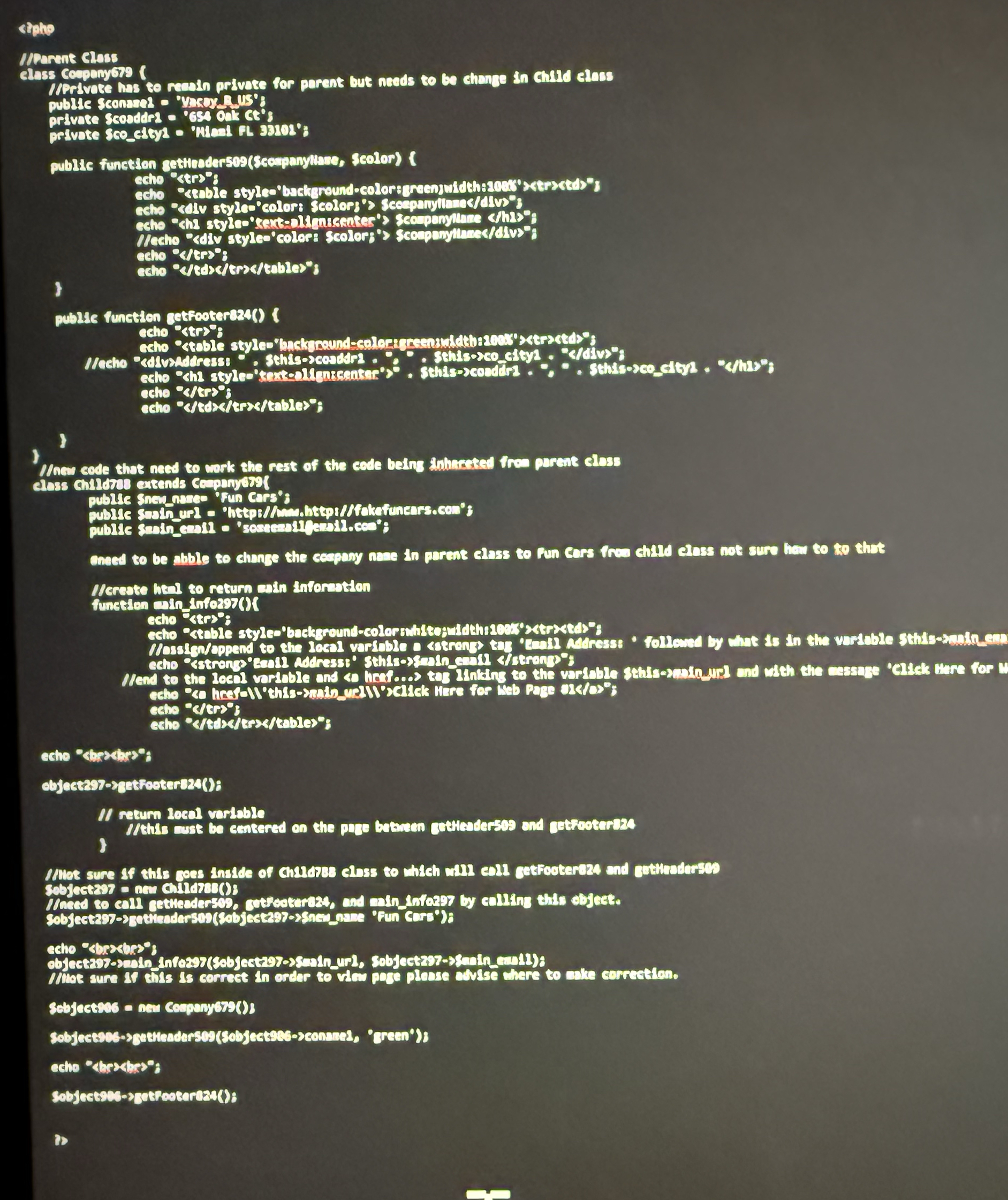 Please help with attached php code habe cimmented