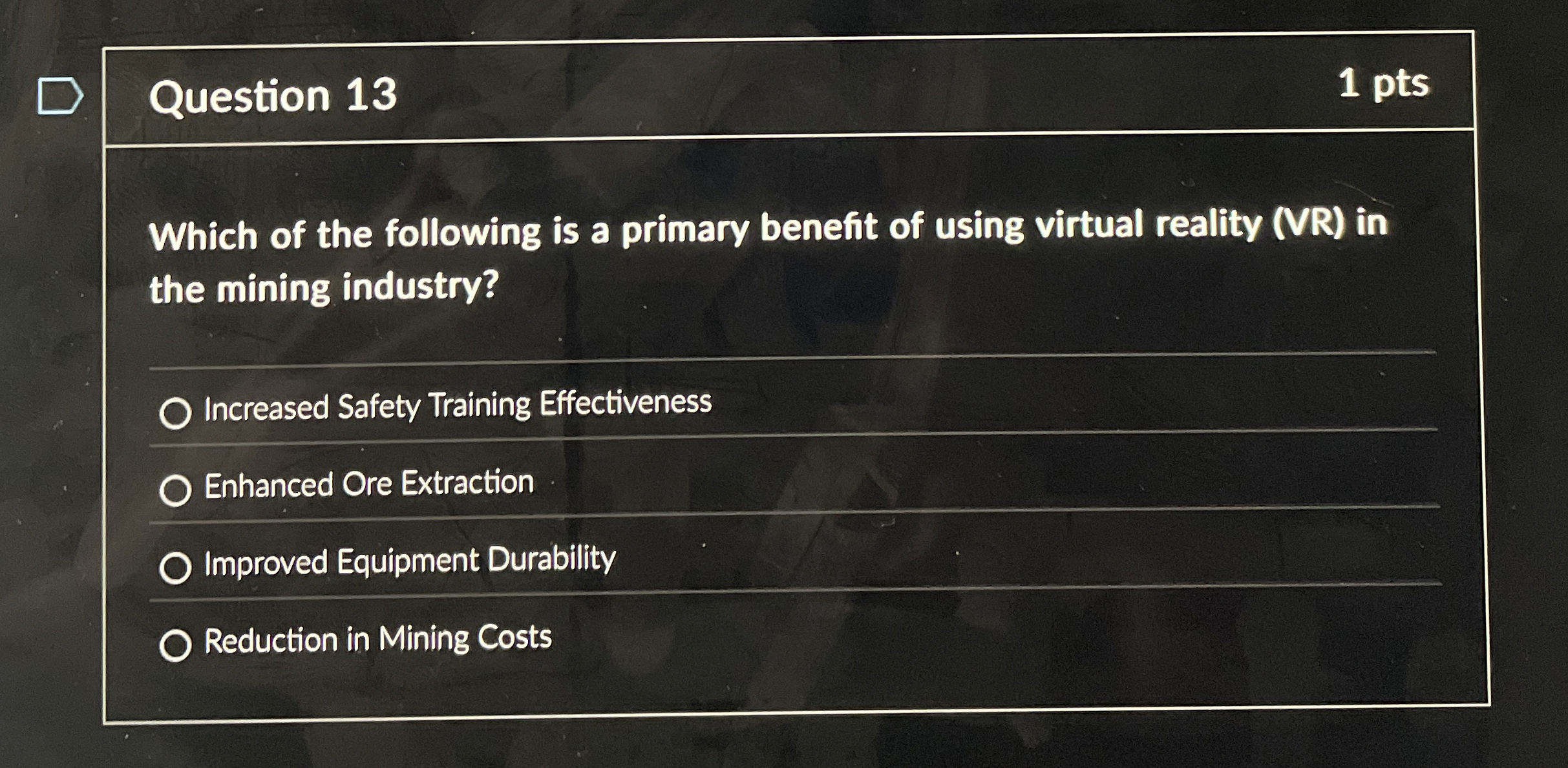 Question 1 3 Which of the following is a primary