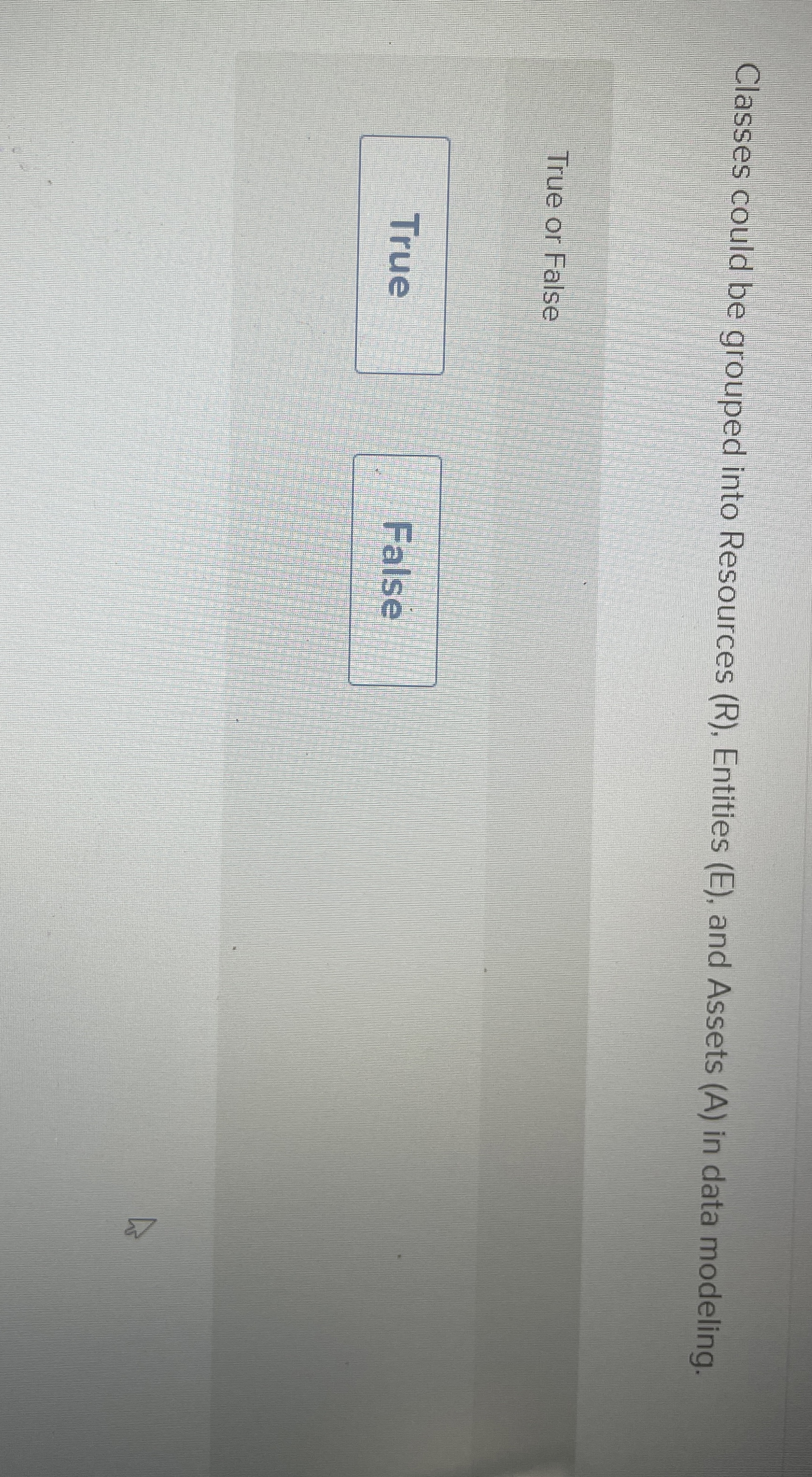 Classes could be grouped into Resources ( R ) ,