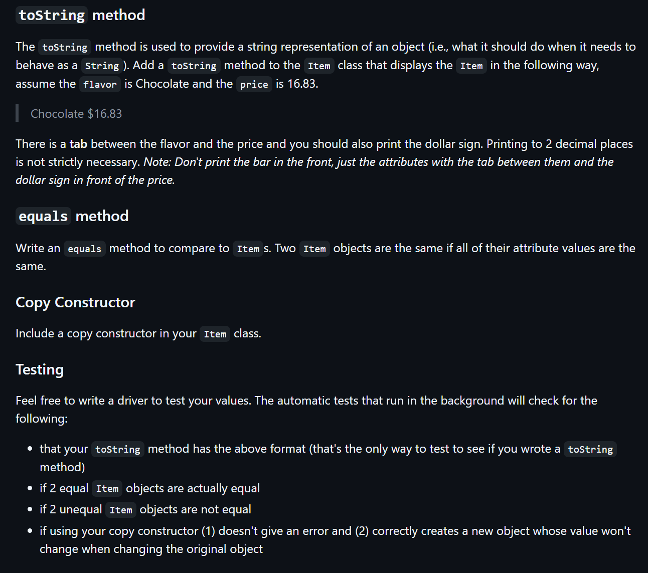 toString method The toString method is used to