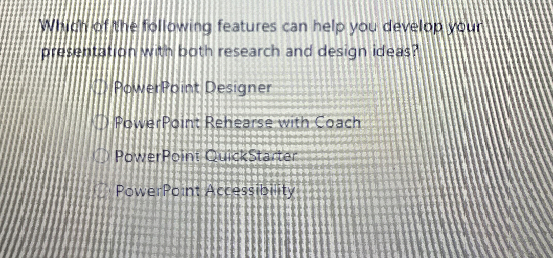 Which of the following features can help you