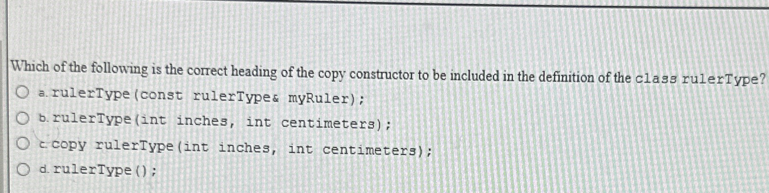 Which of the following is the correct heading of