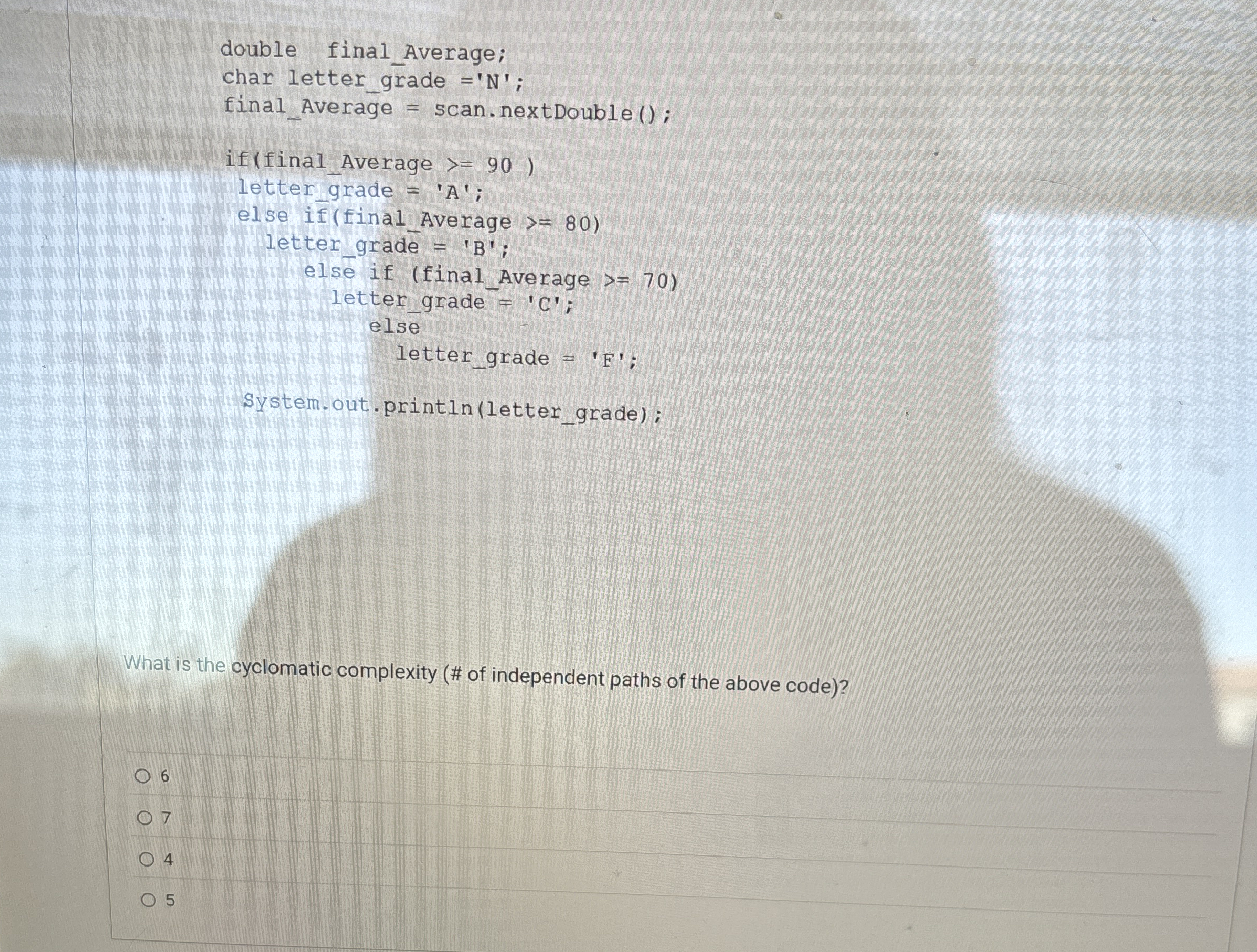 What is the cyclomatic complexity ( # of