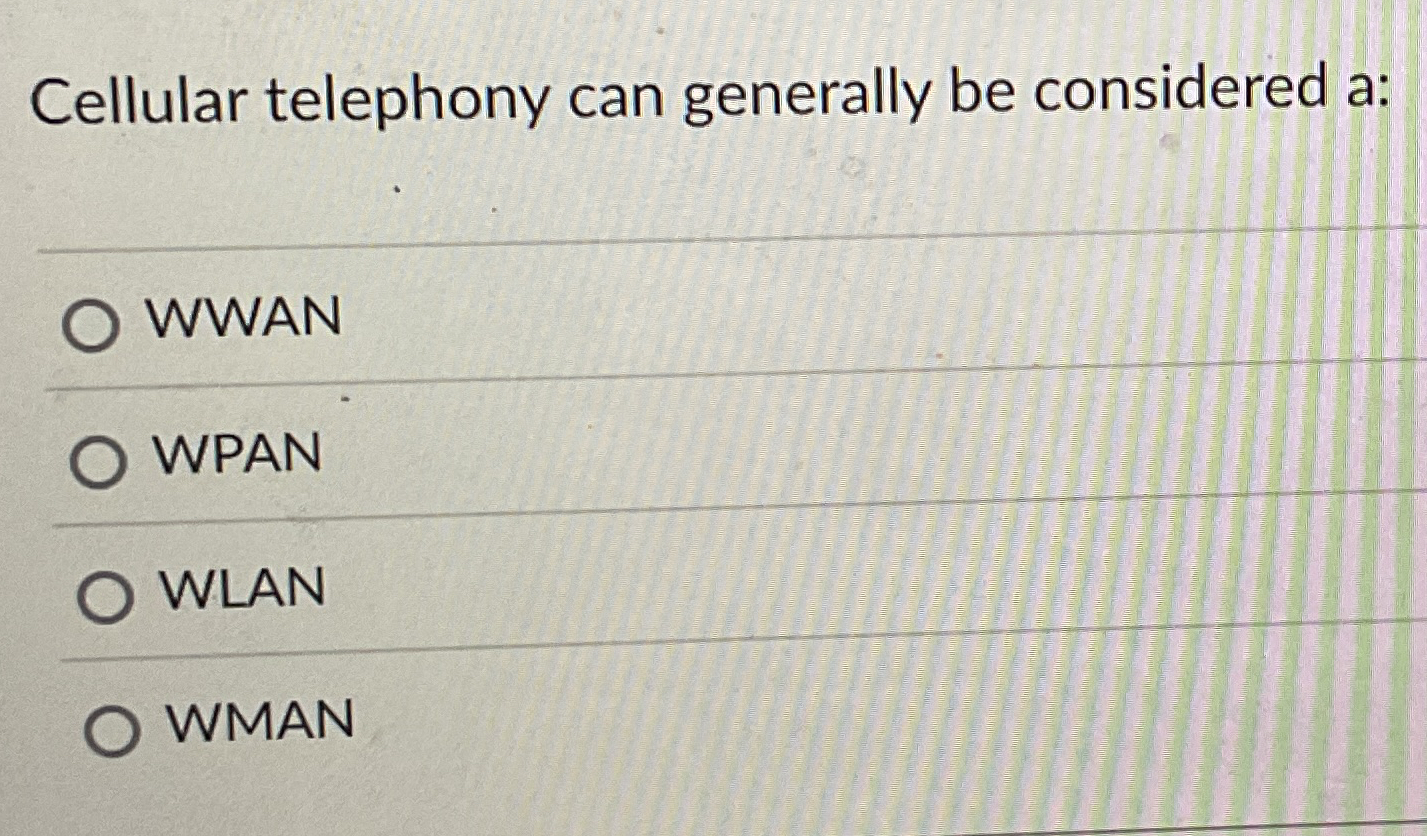 Cellular telephony can generally be considered a: