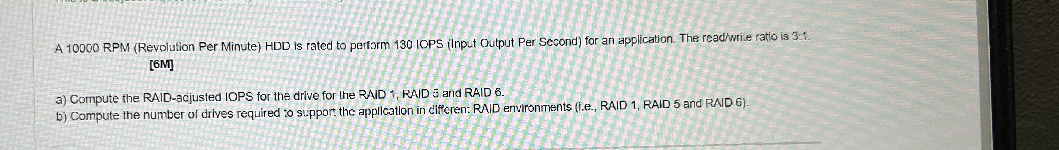A 1 0 0 0 0 RPM ( Revolution Per Minute ) HDD is