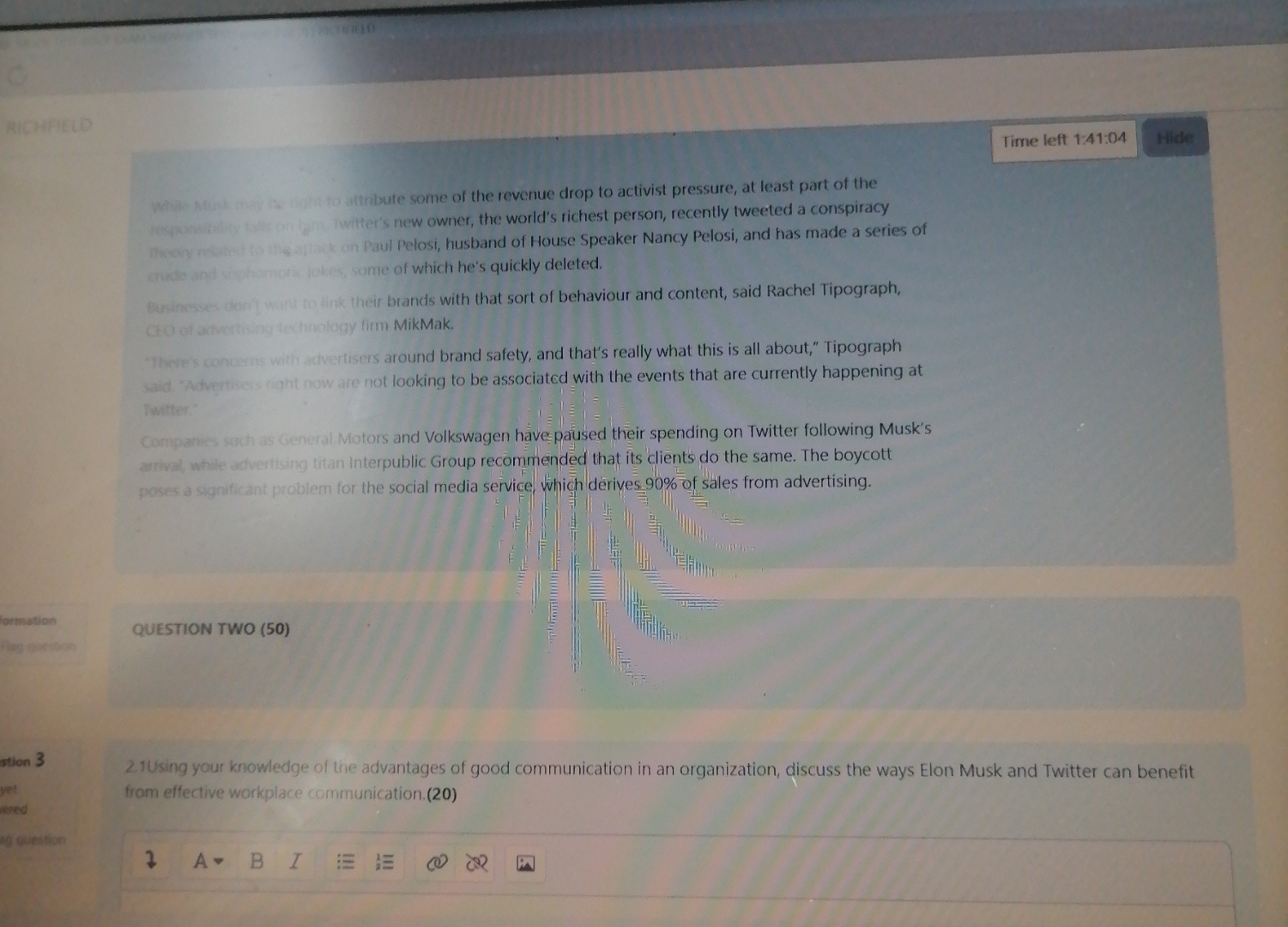 Time left 1 : 4 1 : 0 4 Hide What atribute some