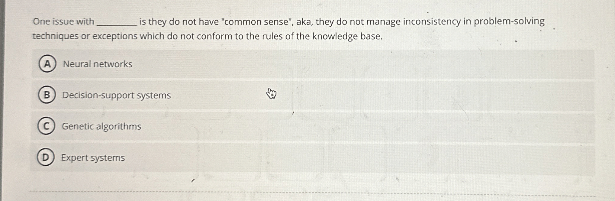 One issue with q , is they do not have "common