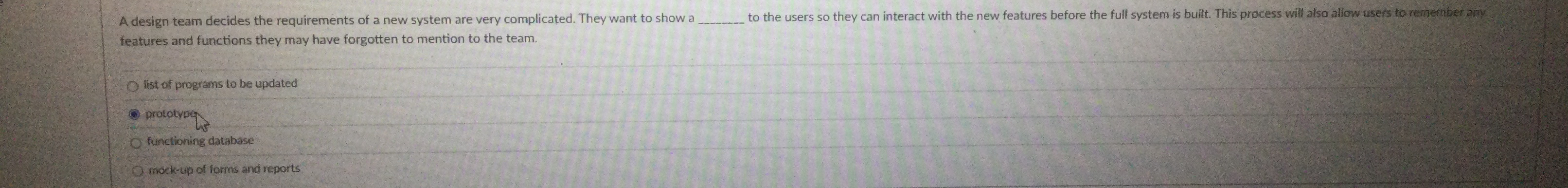 A design team decides the requirements of a new
