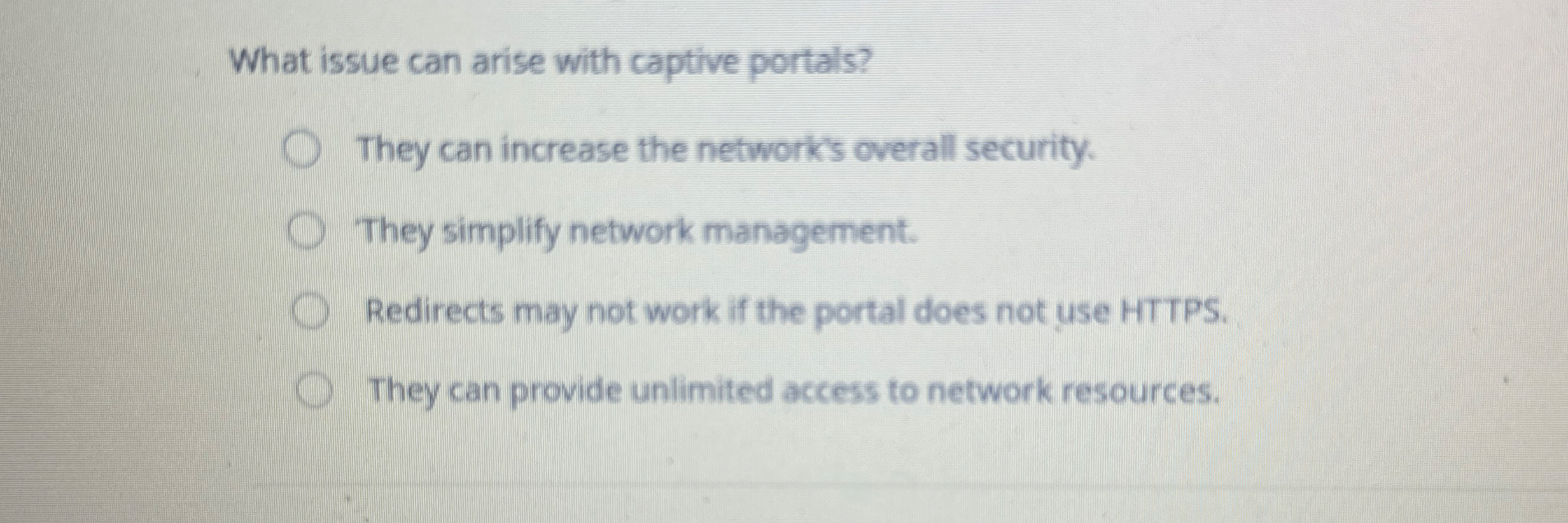 What issue can arise with captive portals? They