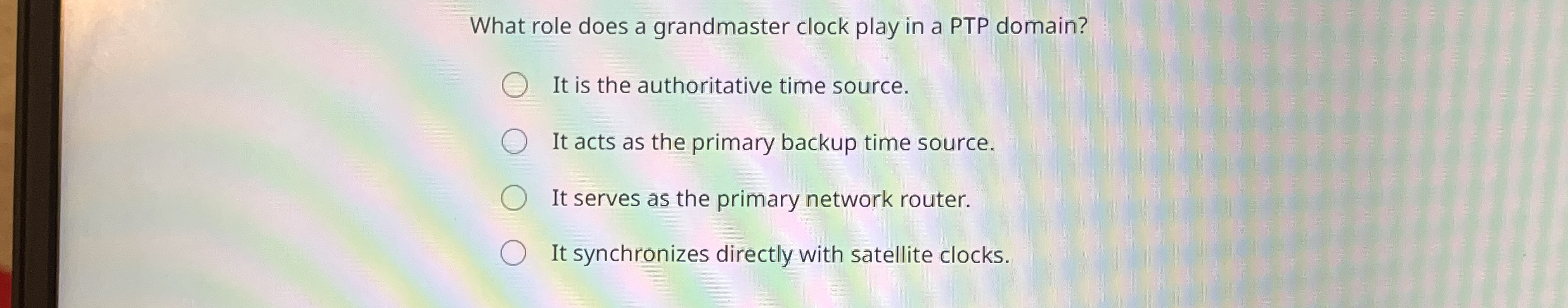 What role does a grandmaster clock play in a PTP