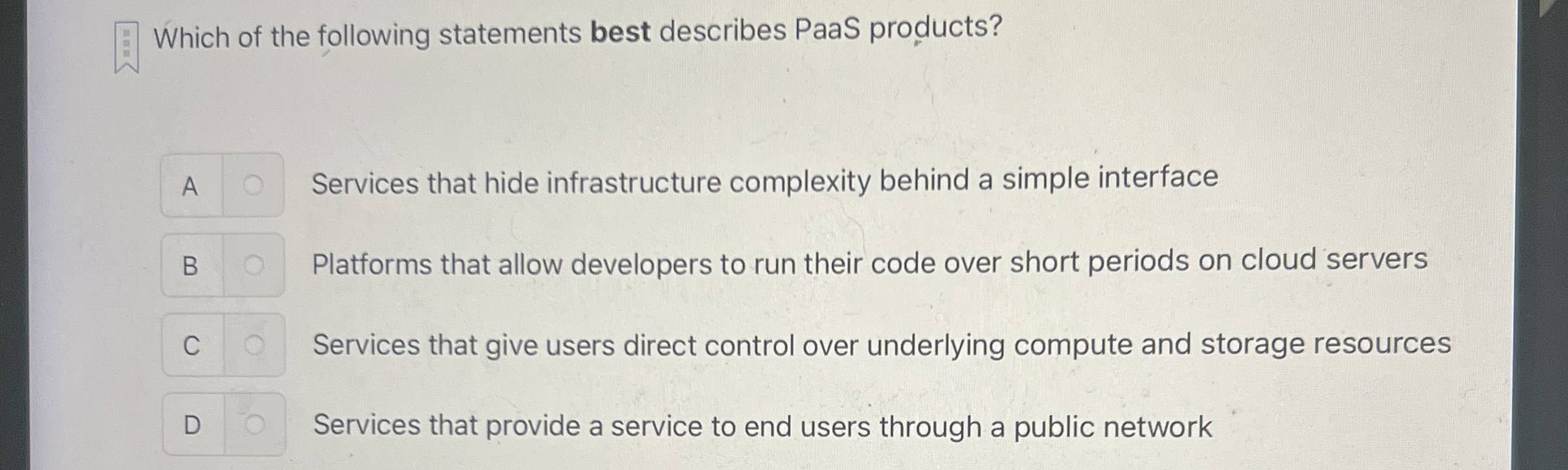 Which of the following statements best describes